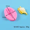 Pink silicone conch mold for cake decorations, measures 9.3x6.2cm, 85g weight. - Conch Texture Style (50-857-A)