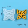 Molde de silicona de mariposa para manualidades, peso aprox. 10g, 3.9x3.9cm - Molde de Mariposa Calada (50-2185) / 3.9x3.9x1.1cm / Blanco