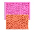 Pink wavy ruffled texture silicone mold for fondant cake border decoration and DIY baking - Vertical Wave Pleat Texture (50-2179-A) / 50-2179-A / Pink