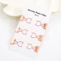 Set mit 6 roségoldenen Briefklammern in Katzenform für Büro und Schule aus Metall - Katzenform / Katze (6 Stück/Packung)