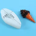 Detailed view of DIY ice cream cone silicone mold with dimension markers for cake decor - Spiral Cone Style (50-3373)