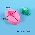 Pink conch shell silicone mold for DIY cake decoration and resin crafts with measurements - Conch Spiral Style (50-860-A)