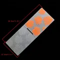 Detail showing floral pattern and dimensions of the DIY plastic embossing folder - Chrysanthemum Pattern Style (55077)