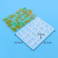 DIY epoxy resin silicone mold for pet tags and jewelry charms, 18.1x12.9x0.6cm, weight 55g - Pet Dog Tag Style (60-1085)