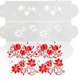 4-teiliges Blumenspitze-Kuchen-Prägeschablonen-Set für Fondant- und Dessert-Ränder - Tulpe Gänseblümchen Muster (03131) / 4-teiliges Set