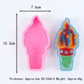 Ice cream cone shaped pink silicone mold for fondant cake decorating and DIY resin crafts - Ice Cream Style (50-2260-A) / Pink