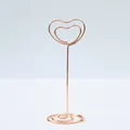 Elegant heart-shaped rose gold metal memo clip for wedding seat cards and photo display - Heart / Gold