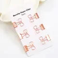 Roségoldene neuartige Büroklammern in Schleifenform 6er-Set auf weißer Karte - Schleifenform / Schleife (6 Stück/Packung)