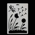 Libellen- und Löwenzahn-Torten-Schablone für Fondant - Libelle Löwenzahn Muster (54123)