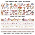 Cute cartoon PET sticker and washi tape set for journaling, scrapbooking and DIY crafts - Backlight Seamless
