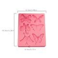 Rosa Schmetterling Silikonform für DIY Fondant Kuchen und Schokoladen Handwerk Dekoration - Schmetterlingsmuster-Form (50-1060-A)