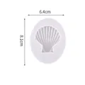 Premium white seashell-shaped silicone mold for fondant and cake decoration, 6.4x8.1cm - Scallop Style (50-1390)