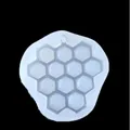 Molde de silicona blanco translúcido con forma de panal para manualidades DIY - Panal de 12 Agujeros (50-1907-D) / Blanco