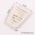 Molde de silicona para pelo de muñeca DIY, dimensiones 10,5cm x 8,7cm x 1,4cm - Estilo de Textura Multimecha (50-1985-B) / 10.5x8.7x1.4cm / Blanco