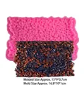 Profi Silikonform mit Wabenstruktur für Fondant und Kuchendekoration in Rosa Farbe - 50-2167-A