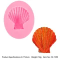 Seashell silicone mold for fondant cake decoration with 8.1x6.4cm dimensions - Conch Shell Style (50-1390)