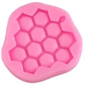 Molde de silicona 3D panal rosa para decorar pasteles y manualidades - Panal de 12 Agujeros (50-1907-A) / Rosa