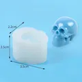 Halloween skull silicone mold for candle and resin casting with size annotations - Mini Skull (60-1082)