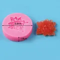 6.8cm pink peony flower silicone mold for DIY resin chocolate and cake fondant casting - 50-2092 Pink