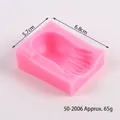 Molde profesional de silicona rosa para pelo de muñeca, arcilla y fondant, 5,7x6,8cm - Estilo de Mechón de Pelo Semilargo (50-2006-A) / 5,7x6,8 cm / Rosa
