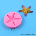 Professional starfish shaped pink silicone fondant mold for marine cake decorations - Starfish Fondant Mold (50-2412-A)
