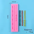 Rosa Silikonform mit Seil- und Herzkettenmuster für Fondant Tortenrand und Schokolade - Herzperlenform (50-1090-A)