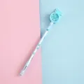 Cute blue butterfly sequin gel pen with clear barrel and butterfly prints for girls - 0.38mm / Green