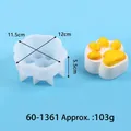 Molde de silicona pata de gato 12x11,5x5,5cm pesa aprox 103g para velas - Aprox. 11.5x12x5.5cm