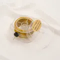 Spool of gold metallic braiding thread in a clear plastic case for DIY jewelry making - 9 Strands 0.6mm 50m / 18K Gold