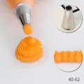 Stainless steel 6-teeth piping tip for cake decorating, DIY baking and cream piping - 6-Teeth Spiral (40-62) / 40-62