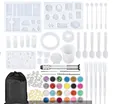 Set completo da 83 pezzi di stampi in resina per gioielli fai da te con glitter e punta - Gruppo di strumenti da 157 pezzi (84030)