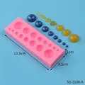 Rosa Silikonperlenform mit Maßen und Gewicht ca. 85g - 14 Loch Perlenform (50-2108)