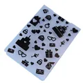 Détail du moule à gaufrage pour fondant avec motifs romantiques de cœurs et gâteaux - Style à Motifs Multiples Thème Romantique