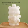 White DIY vinyl painting bear doll with specific dimensions, perfect for creative kids coloring - Teddy Bear / Single Piece