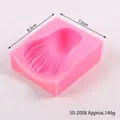 Molde de silicona rosa para pelo de muñeca para fondant y arcilla, aprox 146g - Estilo de Pelo Rizado (50-2008-A)