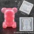 Miniature bear silicone mold for DIY resin and fondant cake decoration, size 3.3cm - Mini (50-488-D) / White
