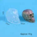 Skull silicone mold for Halloween DIY resin and candle making, dimensions 7.5x4.5x6cm - Medium Scarface Skull (60-1169)