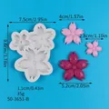 Silicone cherry blossom mold for resin DIY crafts with finished pink flower accessories - Cherry Blossom Style (50-3651-B)