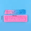 Floral lace silicone fondant mold for cake borders, 19.5x4.8cm, weight approx 78g - Plum Blossom Lace Style (50-206) / 19.5x4.8cm