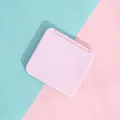 Portable candy pink foldable double-sided pocket makeup mirror for travel - Purple