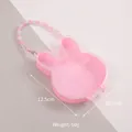 Süße rosa Geschenkbox in Hasenform mit Perlengriff und 12,5 cm Größenmarkierungen - Rabbit ear powder