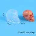Detailed Halloween skull silicone mold for handmade candle and resin crafts, 16g variant - Small Scarface Skull (60-1170)
