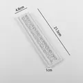 Long lace border silicone cake mold with measurements 21.5x4.8x1cm for DIY baking - Button Jewelry Decor Style (50-2258-B) / 21.5cmx4.8cmx1cm / Gray