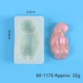 Baby shaped silicone mold for resin and baking with pink metallic sample display - Sleeping Baby Style (60-1176)