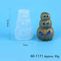 Stackable three-tier Halloween pumpkin silicone mold for candles and gypsum ornaments - Three Stacked Pumpkins (60-1171)
