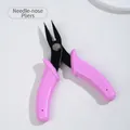 Pink handle needle-nose pliers for professional jewelry making and DIY hobby crafts - Needle-nose Pliers