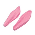 Two-piece pink silicone petal and leaf texture molds for cake decorating and clay - Long Petal Texture Style (50-951-A) / Pink