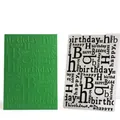 DIY plastic embossing folder with Happy Birthday letter patterns for paper crafting Model H - Happy Birthday Letters (56048)