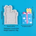 Molde de silicona regalo de Navidad para resina DIY y decoración de pasteles con medidas - Caja de Regalo 3D Gris (50-2585-B) / 8x5x1cm