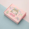 Cute pink lucky box stationery set with cartoon girl illustration for kids - Pink Girl (4899601247989)